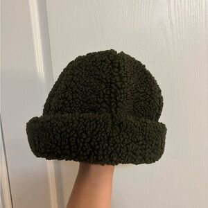 Universal Thread Olive Green Sherpa Lined Beanie